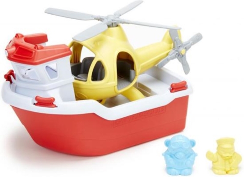 Green Toys Scialuppa di salvataggio con elicottero